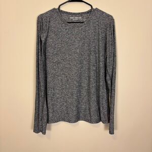 Outdoor Voices Heathered Grey Workout Women's Long Sleeve Top Size Medium